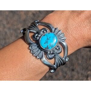 Navajo Cuff Bracelet Native American‎ Handmade Jewelry Southwest Sz 6.5 ***